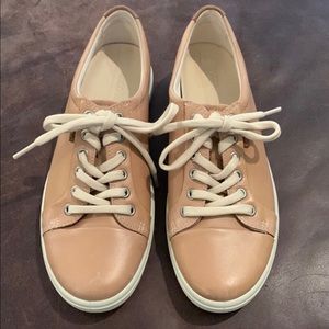 ECCO Camel Leather Casual Sneakers Size 9